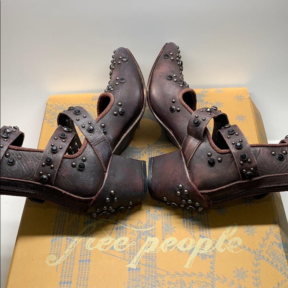 Free People Harvest Moon Leather Boot Festival Ren - Picture 8 of 10